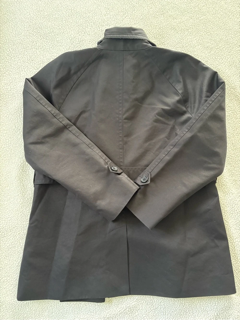 Coach Black Belted Double Breasted Trench Coat Women's XL Signature Lining